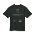 Black heavyweight t-shirt with authentic German 'Privatrezept' prescription print - Dr. Offnoir design - Offnoir