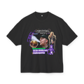 Black boxy t-shirt with 'Codein Tears' meme collage including MontanaBlack and syrup graphics - Offnoir