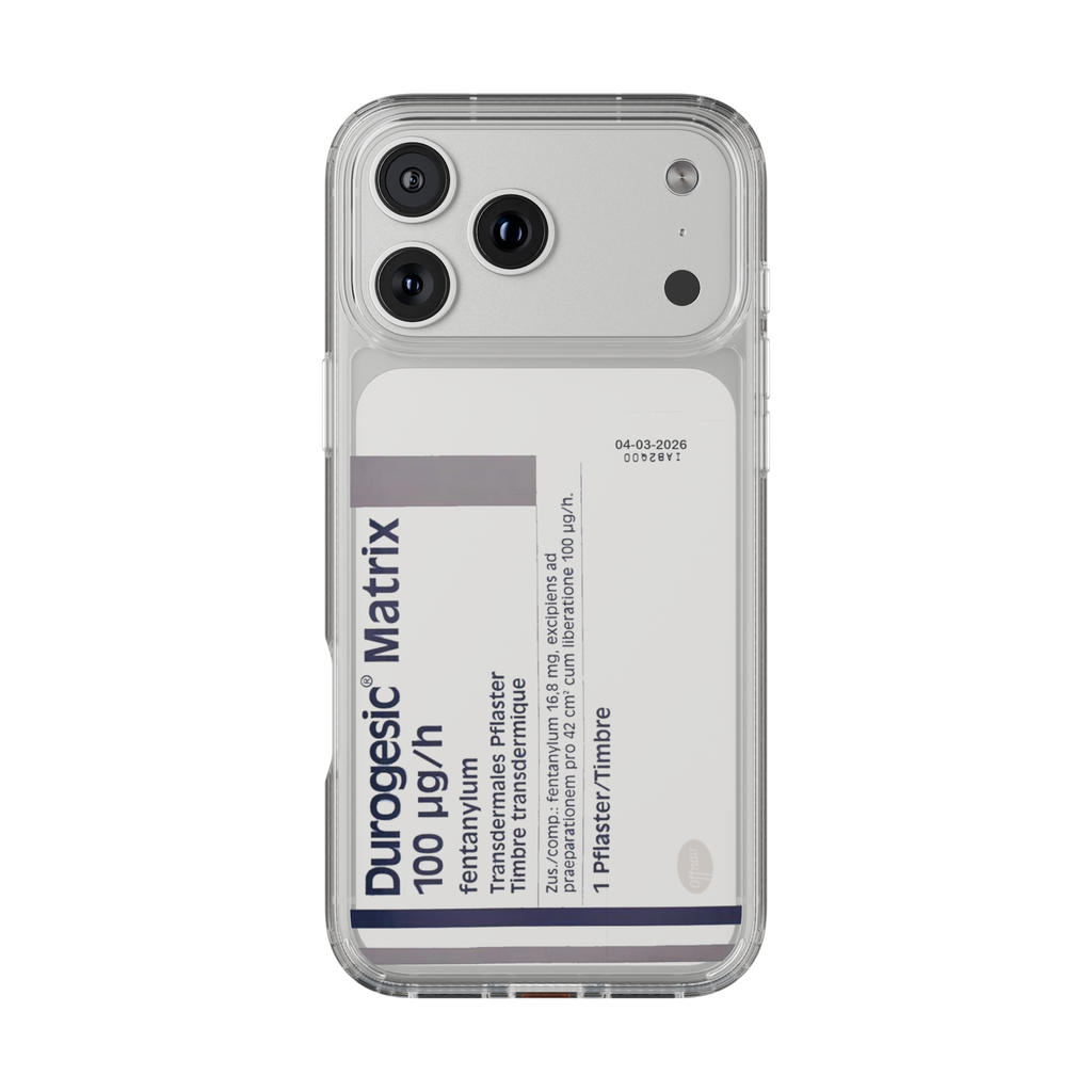 Blue and white VALIUM 10mg pill box design iPhone case - Medical aesthetic cover - Offnoir