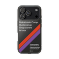 White iPhone case with Makatussin bottle graphic print - Trap aesthetic - Offnoir