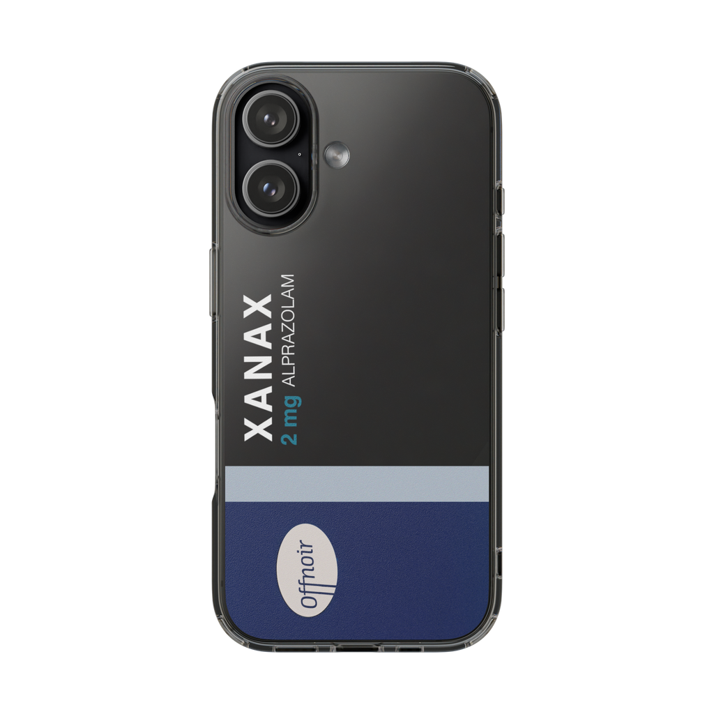 Phone case with XANAX branding on a white background